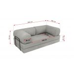 Sofa Orsetto - jasnoszary, wąski sztruks