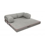 Sofa Orsetto - jasnoszary, wąski sztruks