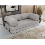 Sofa Orsetto - jasnoszary, wąski sztruks