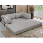 Sofa Orsetto - jasnoszary, wąski sztruks