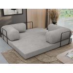 Sofa Orsetto - jasnoszary, wąski sztruks