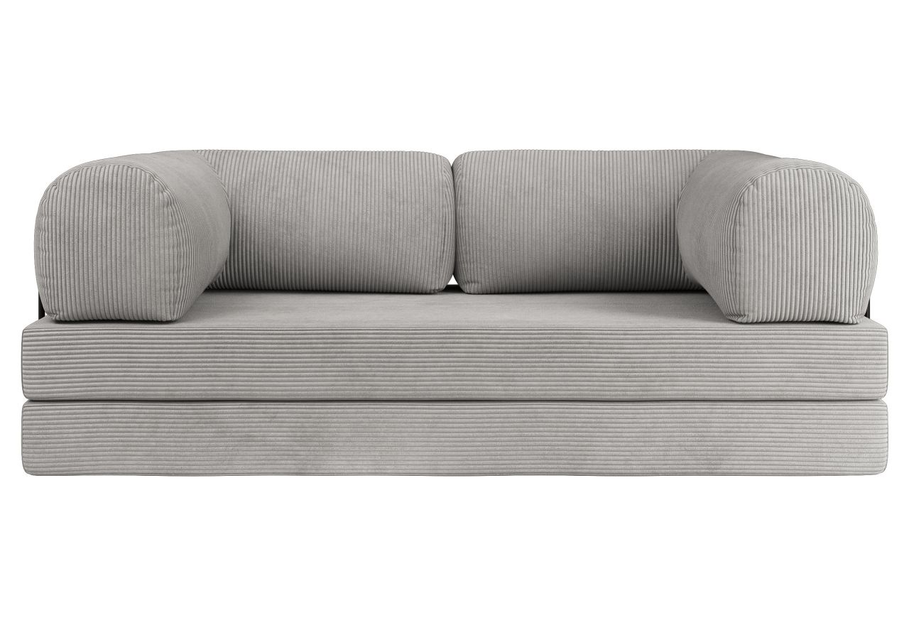 Sofa Orsetto - jasnoszary, wąski sztruks