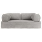 Sofa Orsetto - jasnoszary, wąski sztruks