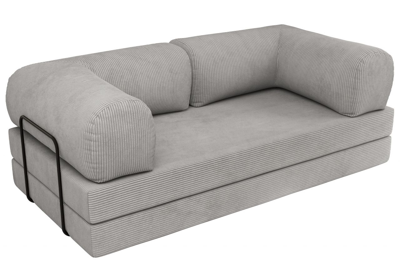 Sofa Orsetto - jasnoszary, wąski sztruks