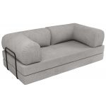 Sofa Orsetto - jasnoszary, wąski sztruks