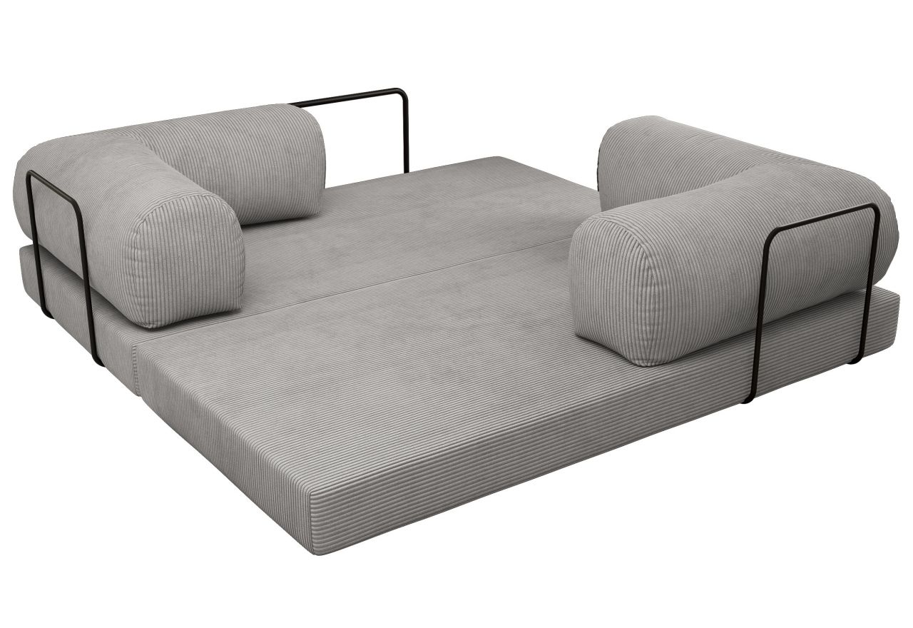 Sofa Orsetto - jasnoszary, wąski sztruks