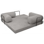 Sofa Orsetto - jasnoszary, wąski sztruks