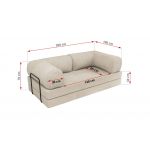 Sofa Orsetto - beżowy, wąski sztruks