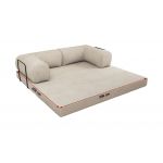 Sofa Orsetto - beżowy, wąski sztruks
