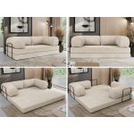 Sofa Orsetto - beżowy, wąski sztruks