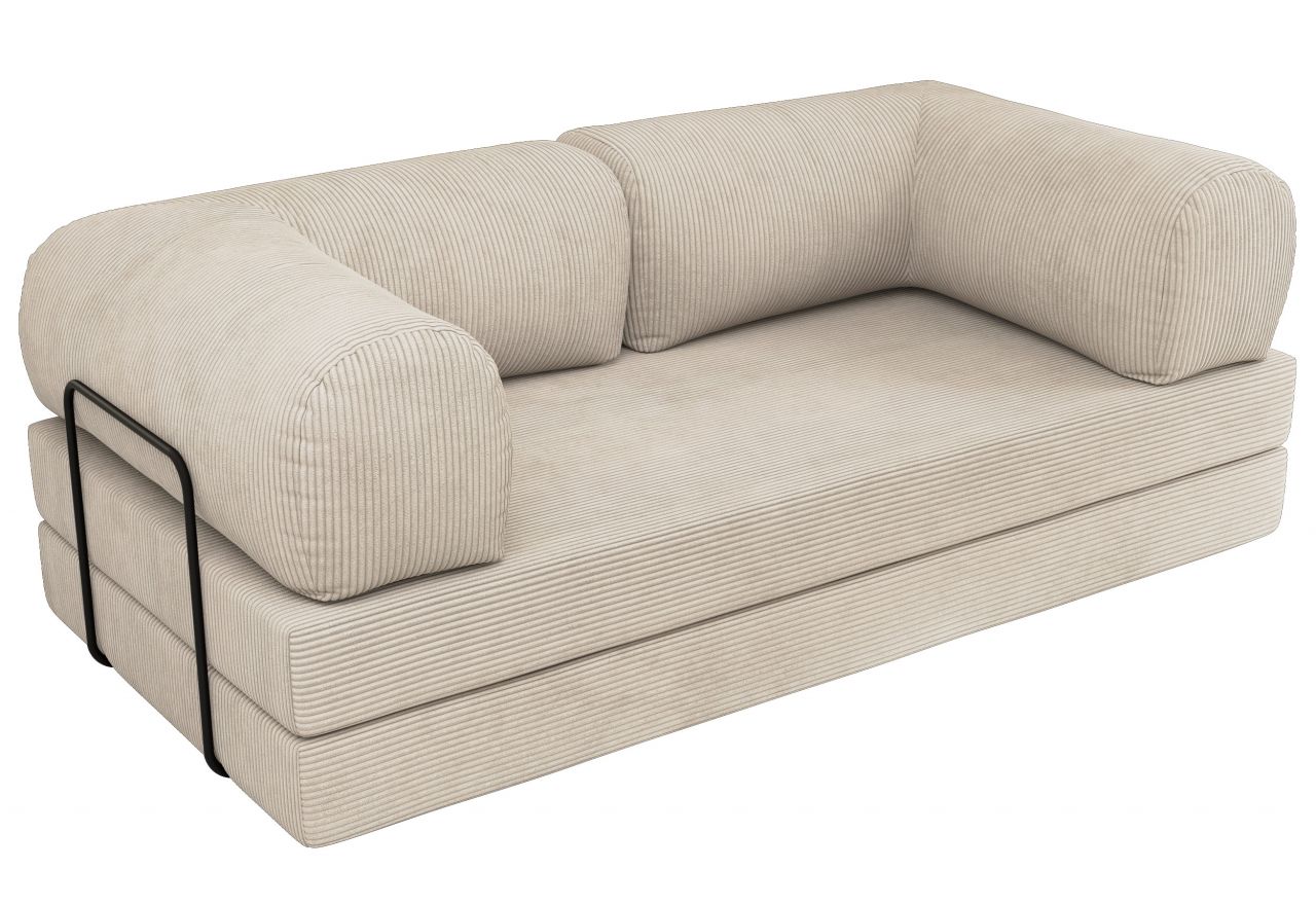 Sofa Orsetto - beżowy, wąski sztruks