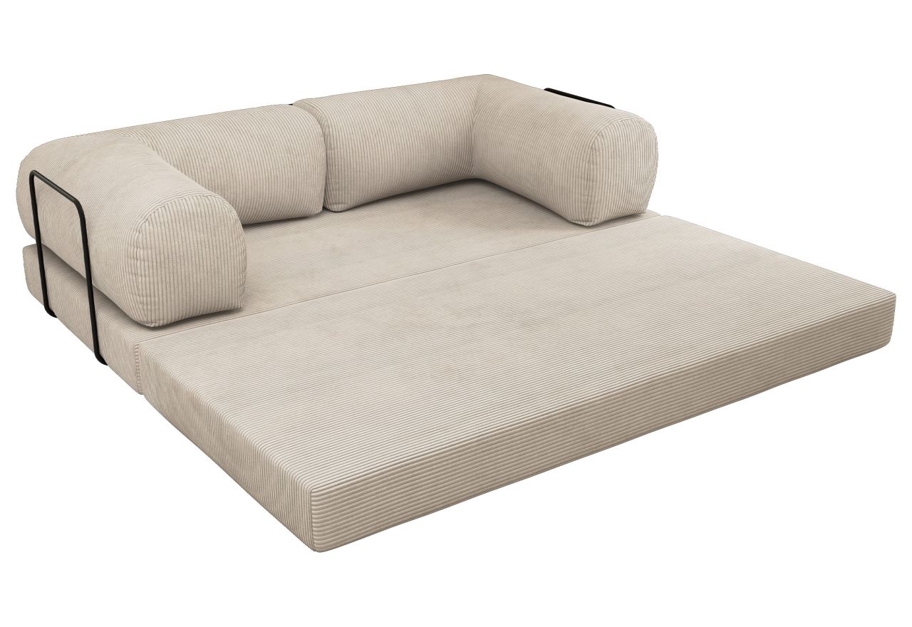 Sofa Orsetto - beżowy, wąski sztruks