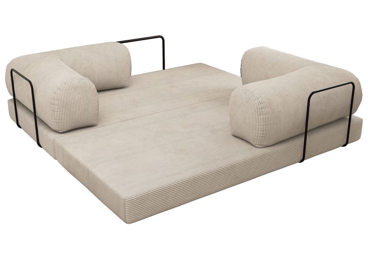 Sofa Orsetto - beżowy, wąski sztruks