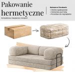 Sofa Orsetto - beżowy, wąski sztruks