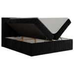 Łóżko kontynentalne TILIANO 200x200 - Tilia 100 - czarny - OUTLET