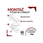 Łóżko kontynentalne MILEN 90x200 - Monolith 15 - brązowy - OUTLET