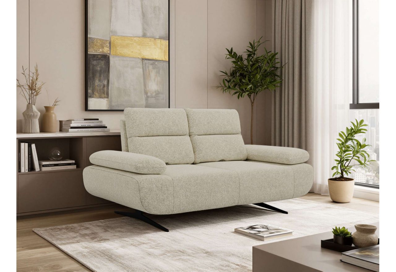 Sofa SORAE - kremowy, struktura