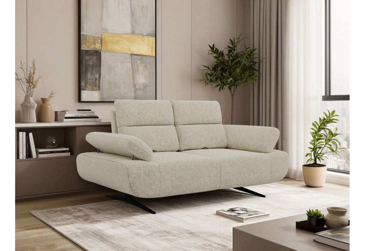 Sofa SORAE - kremowy, struktura