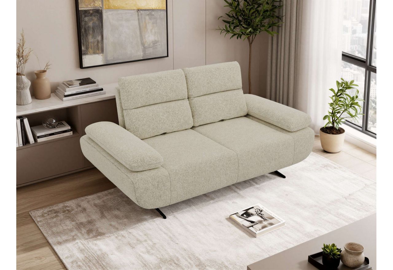 Sofa SORAE - kremowy, struktura