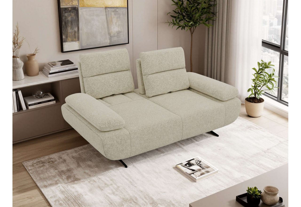 Sofa SORAE - kremowy, struktura
