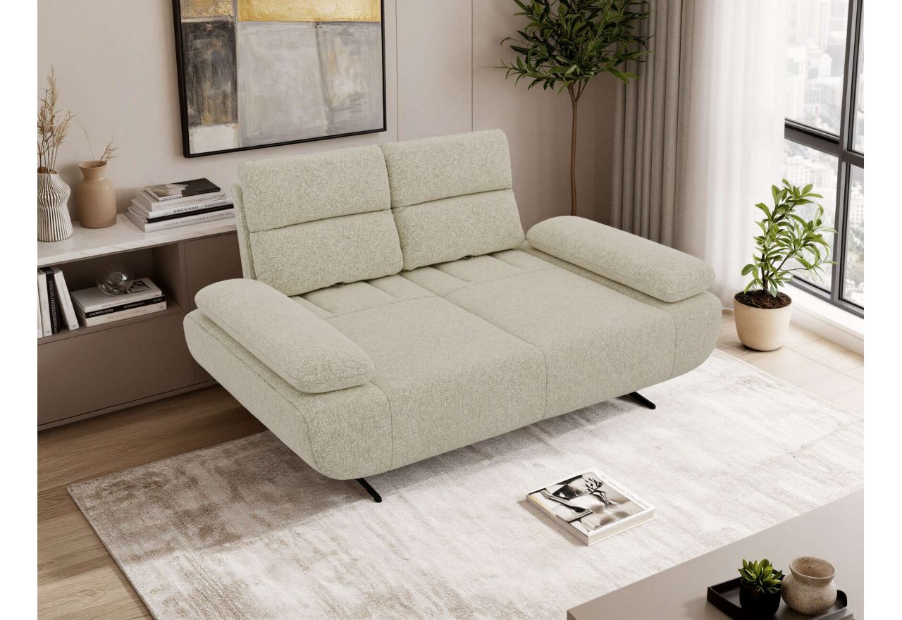 Sofa SORAE - kremowy, struktura