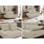 Sofa SORAE - kremowy, struktura