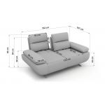 Sofa SORAE - beżowy, struktura