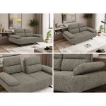 Sofa SORAE - szary, struktura