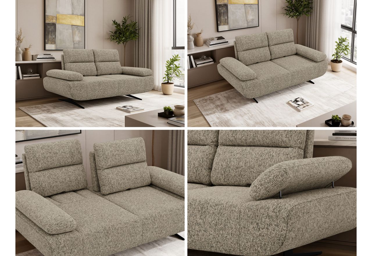 Sofa SORAE - ciemnobeżowy, struktura