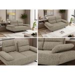 Sofa SORAE - ciemnobeżowy, struktura
