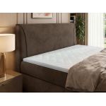 Łóżko kontynentalne TARENZA 160x200 - H3 - brązowy, welwet