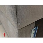 Łóżko kontynentalne LUKA KING 180x200 - Monolith 84 - jasny szary - OUTLETU