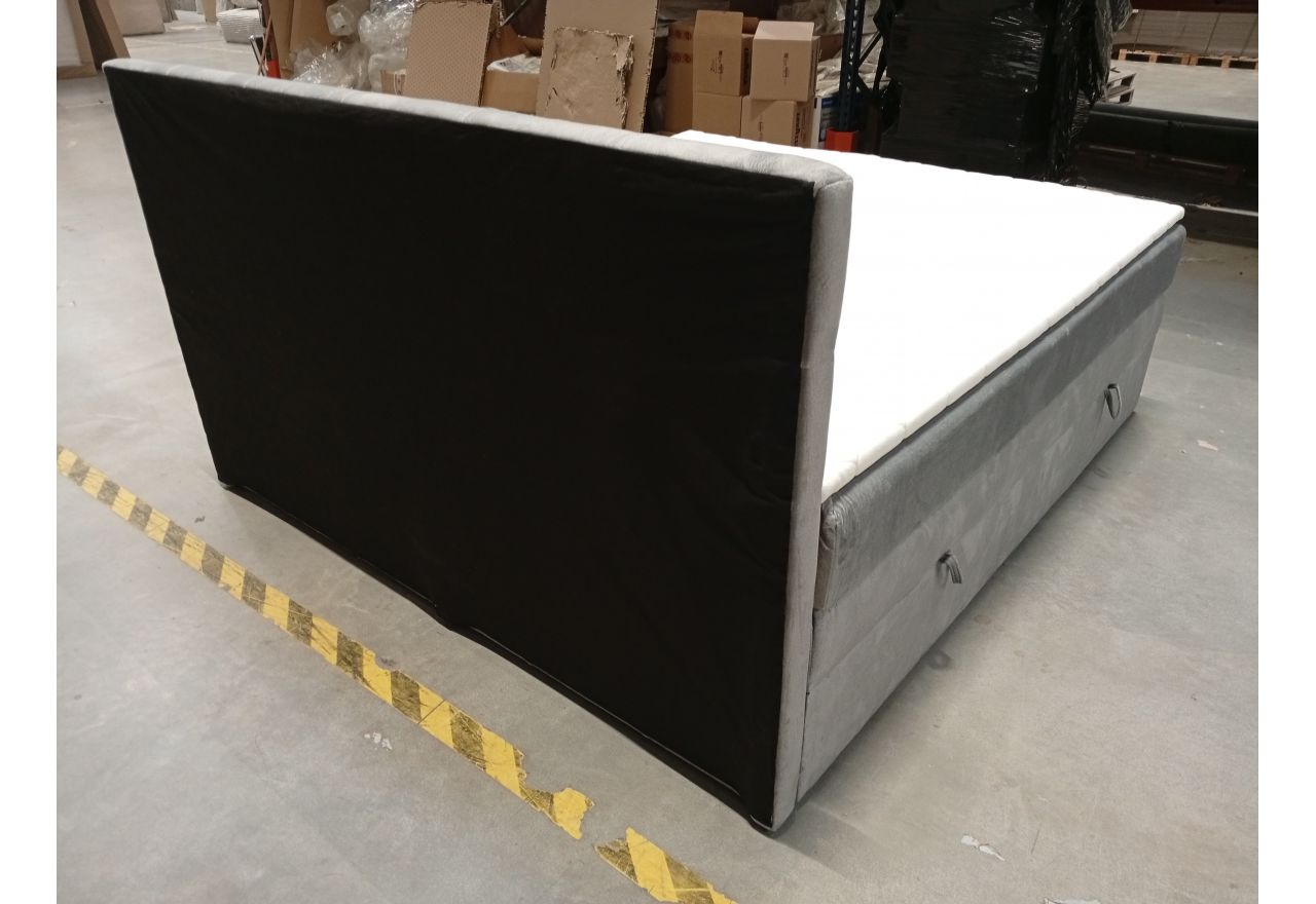 Łóżko kontynentalne LUKA KING 180x200 - Monolith 84 - jasny szary - OUTLETU