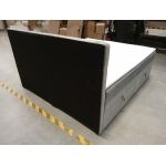 Łóżko kontynentalne LUKA KING 180x200 - Monolith 84 - jasny szary - OUTLETU