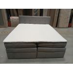 Łóżko kontynentalne LUKA KING 180x200 - Monolith 84 - jasny szary - OUTLETU