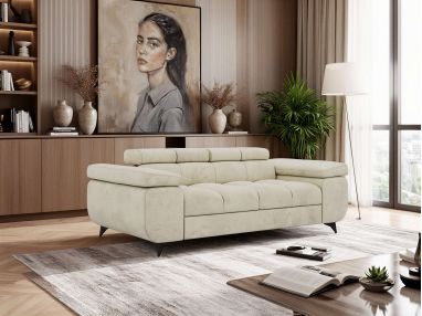 Sofa NIDELLO 2 - kremowy, welwet