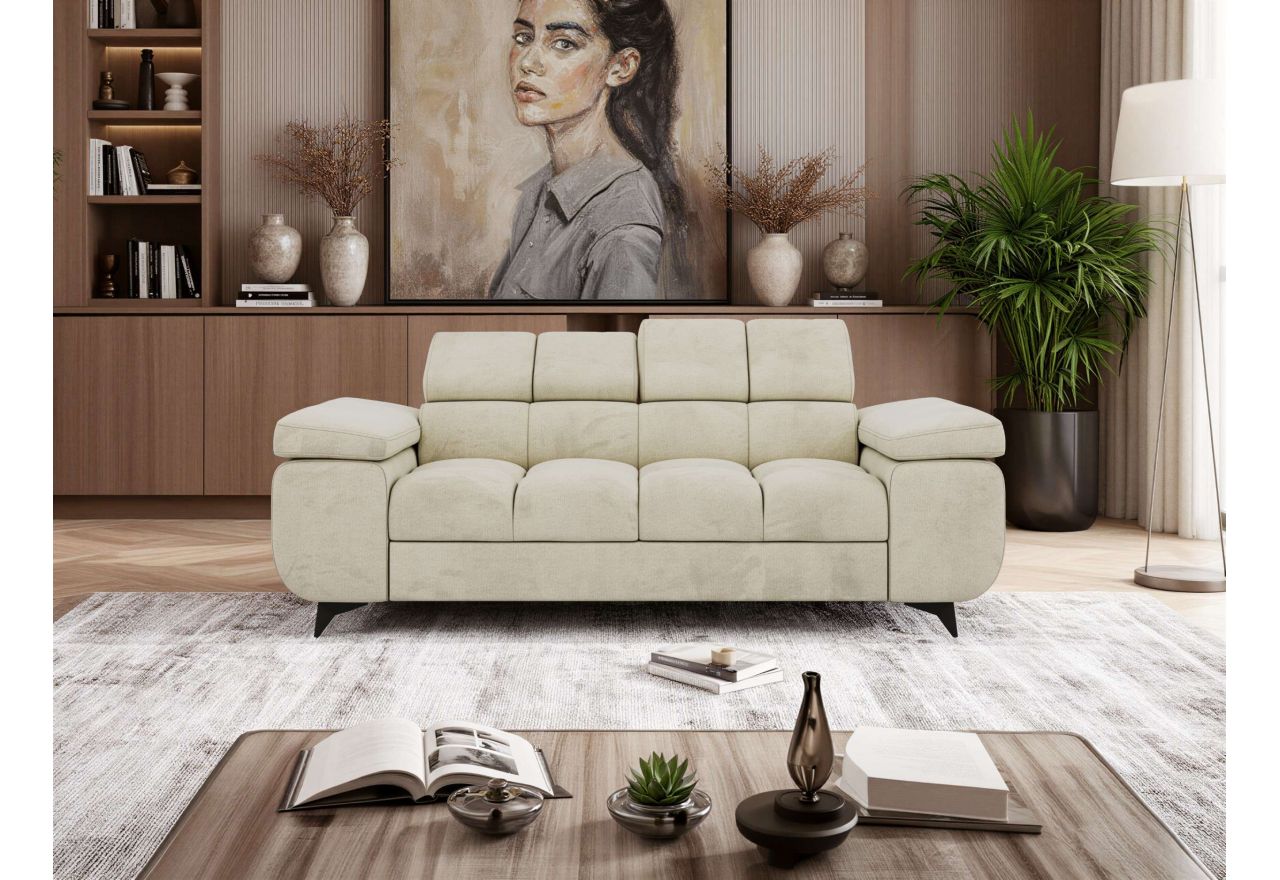 Sofa NIDELLO 2 - kremowy, welwet