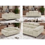 Sofa NIDELLO 2 - kremowy, welwet