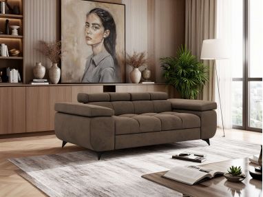 Sofa NIDELLO 2 - brązowy, welwet