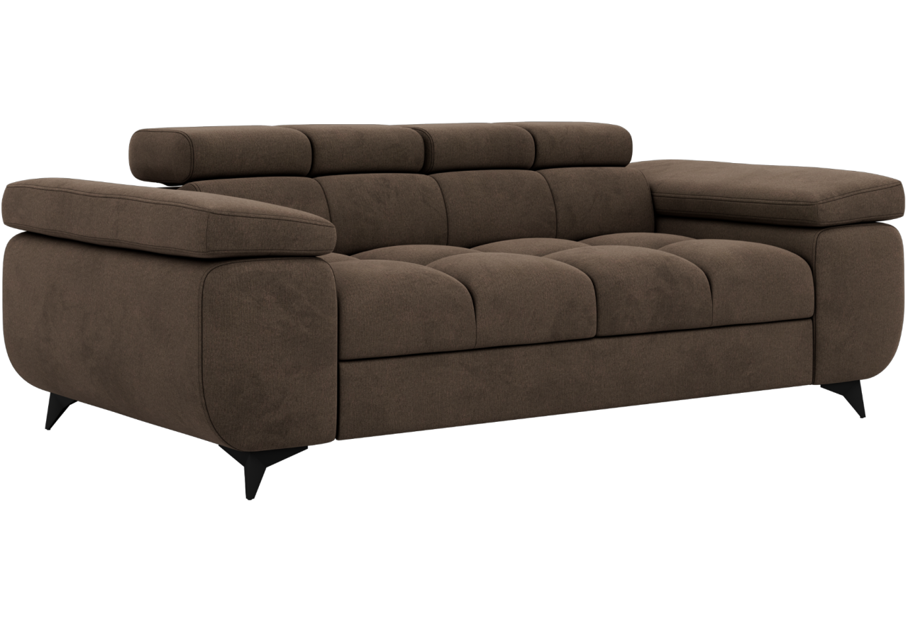 Sofa NIDELLO 2 - brązowy, welwet