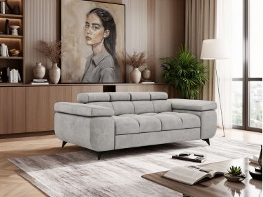 Sofa NIDELLO 2 - jasnoszary, welwet
