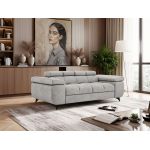 Sofa NIDELLO 2 - jasnoszary, welwet