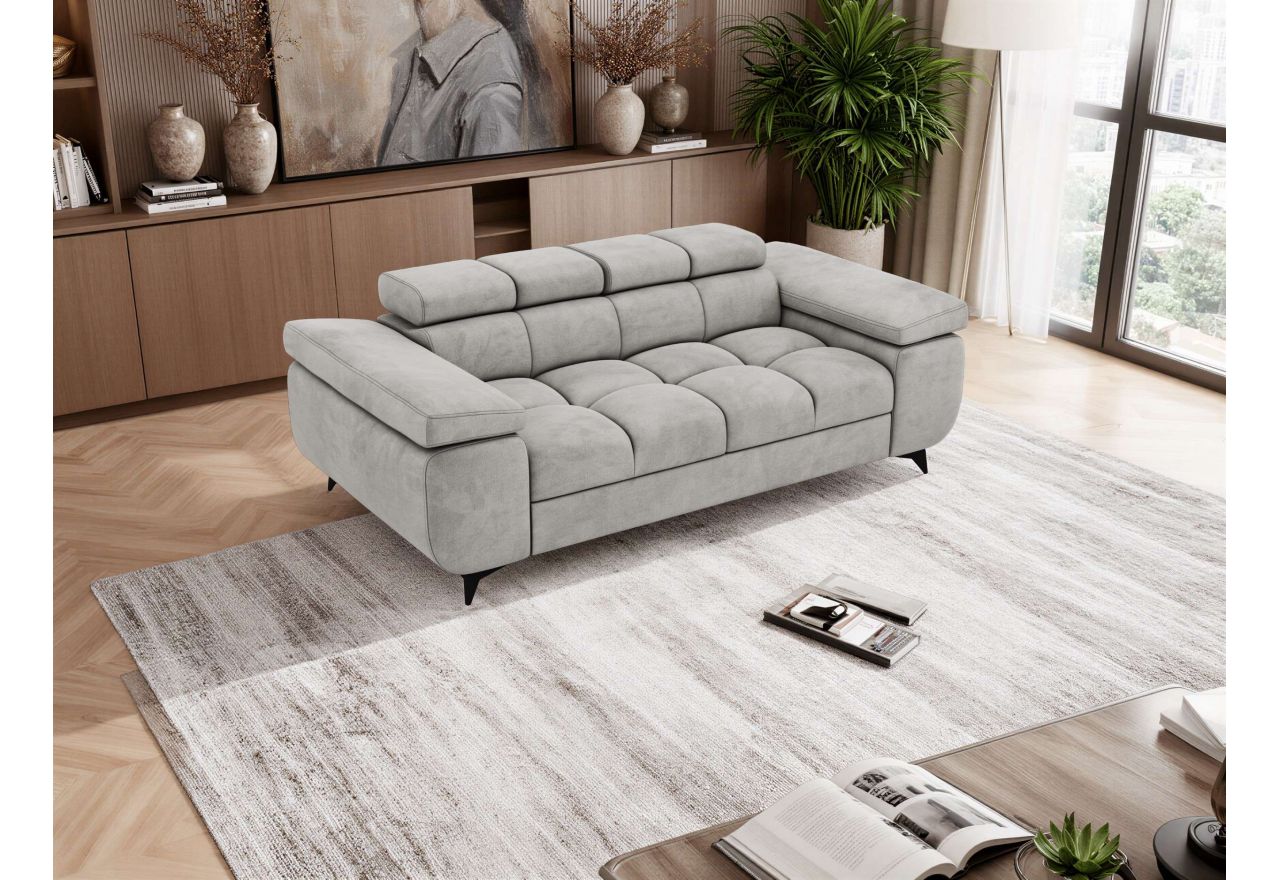Sofa NIDELLO 2 - jasnoszary, welwet
