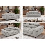 Sofa NIDELLO 2 - jasnoszary, welwet