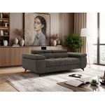 Sofa NIDELLO 2 - ciemnoszary, welwet