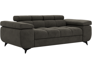 Sofa NIDELLO 2 - ciemnoszary, welwet