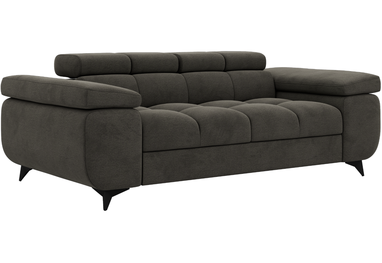 Sofa NIDELLO 2 - ciemnoszary, welwet