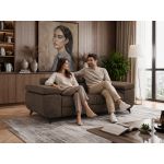 Sofa NIDELLO 2 - ciemnoszary, welwet