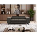 Sofa NIDELLO 2 - ciemnoszary, welwet