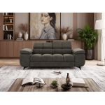 Sofa NIDELLO 2 - ciemnoszary, welwet
